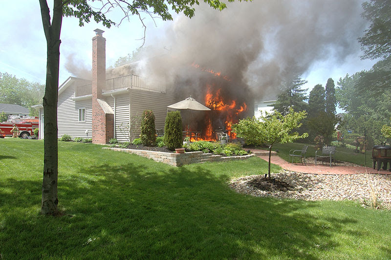 house fire caused by mulch